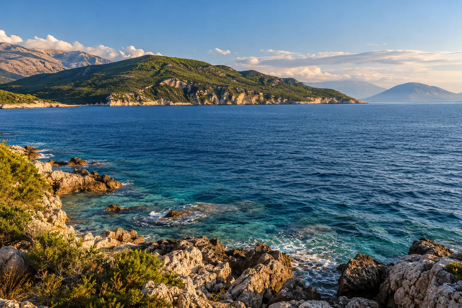 Vlorë Körfezi kıyısı