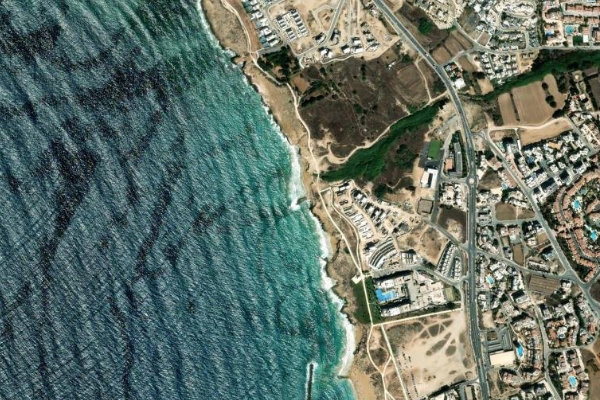Immagine satellitare dei dintorni di Vrexi Beach