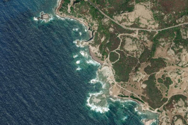 Immagine satellitare dei dintorni di Riu sa Canna (Bosa)