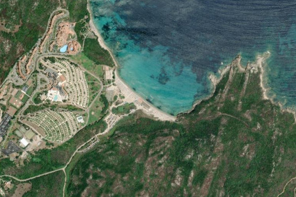 Immagine satellitare dei dintorni di Rio Muineddu
