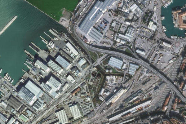 Immagine satellitare dei dintorni di Canale Canocchio