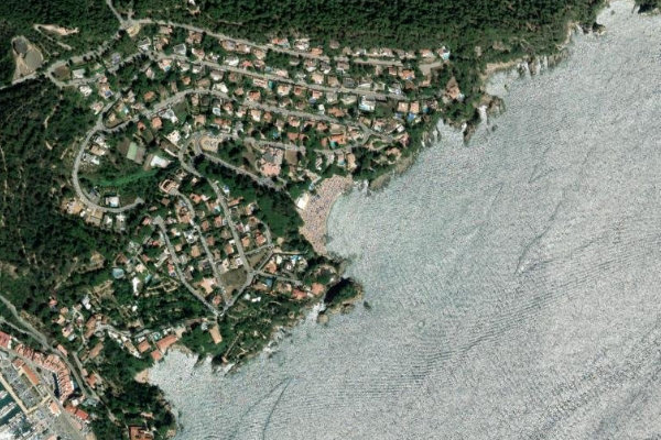 Immagine satellitare dei dintorni di Palamós · settore di foce fluviale 4