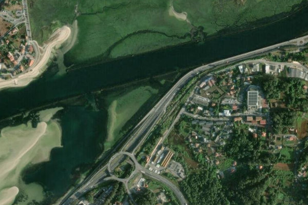 Immagine satellitare dei dintorni di Río Lérez (Vigo)