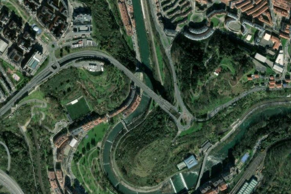 Immagine satellitare dei dintorni di Larraskitu