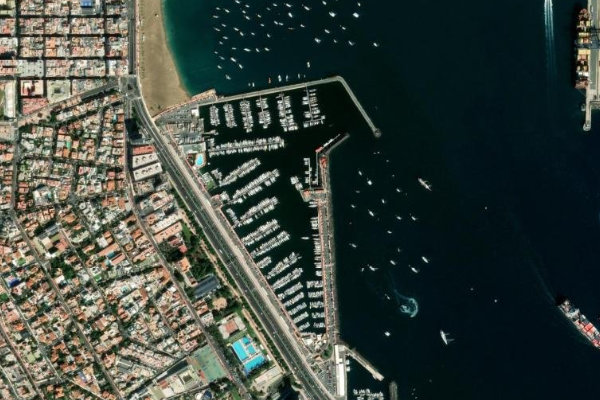Immagine satellitare dei dintorni di Muelle Deportivo de Las Palmas de Gran Canaria