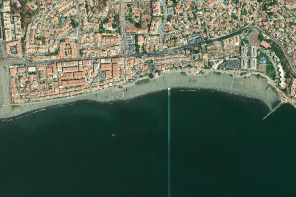 Immagine satellitare dei dintorni di Málaga · settore di spiaggia