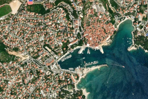 Immagine satellitare dei dintorni di Krk