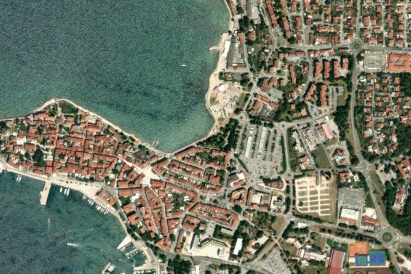 Immagine satellitare dei dintorni di Poreč