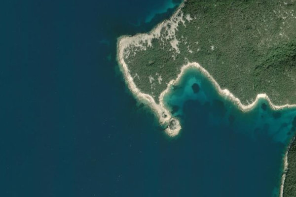 Immagine satellitare dei dintorni di Podgora