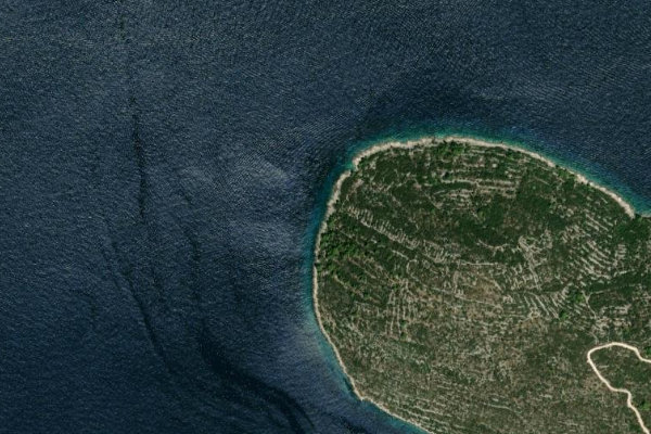 Immagine satellitare dei dintorni di Bobovišće