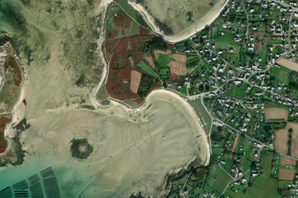 Immagine satellitare dei dintorni di Plage de Saint-Cava