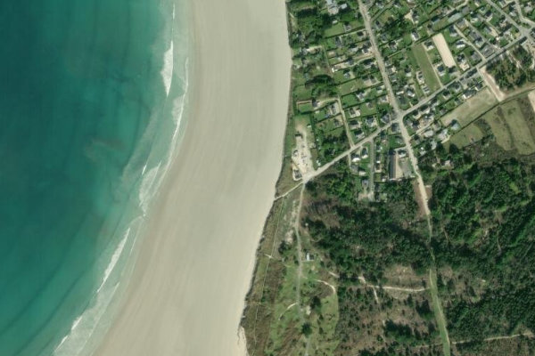 Immagine satellitare dei dintorni di Plage du Dossen