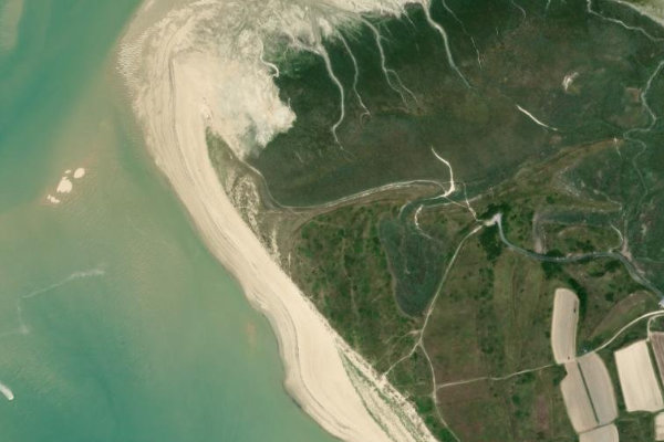 Immagine satellitare dei dintorni di Pointe du Becquet
