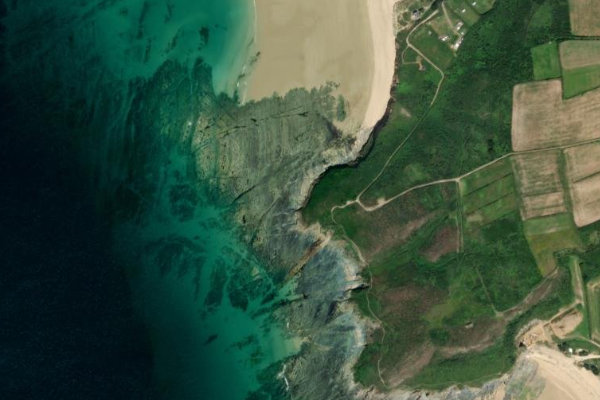 Immagine satellitare dei dintorni di Cap du Rozel