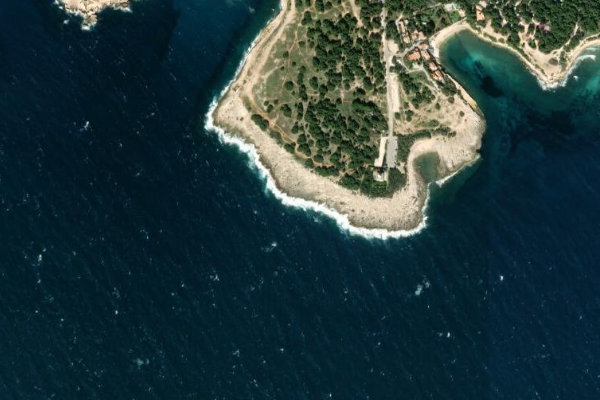 Immagine satellitare dei dintorni di Cap Couronne