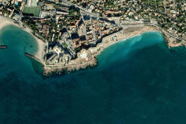 Immagine satellitare dei dintorni di Cap de la Corniche