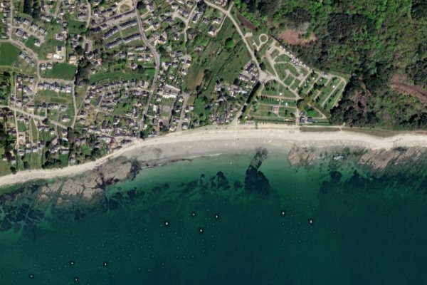 Immagine satellitare dei dintorni di Plage du Roaliguen