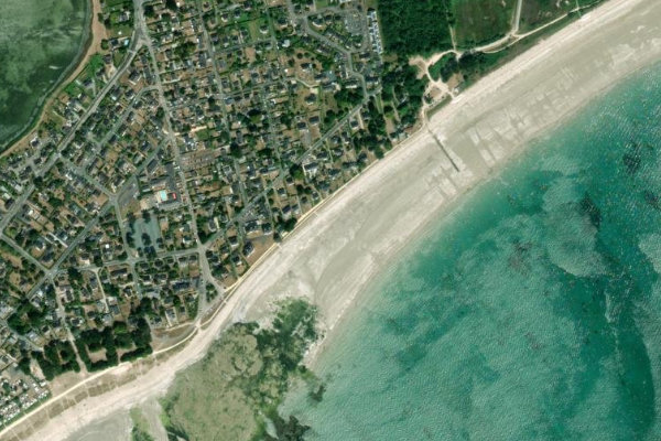 Immagine satellitare dei dintorni di Plage du Teven