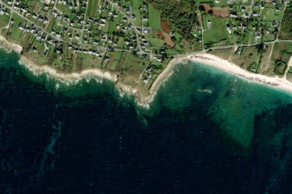Immagine satellitare dei dintorni di Pointe de Karrec Léon