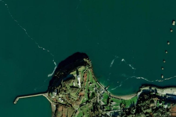 Immagine satellitare dei dintorni di Pointe de Lanvéoc