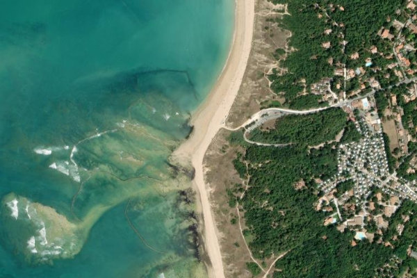 Immagine satellitare dei dintorni di Les Sables Vigner