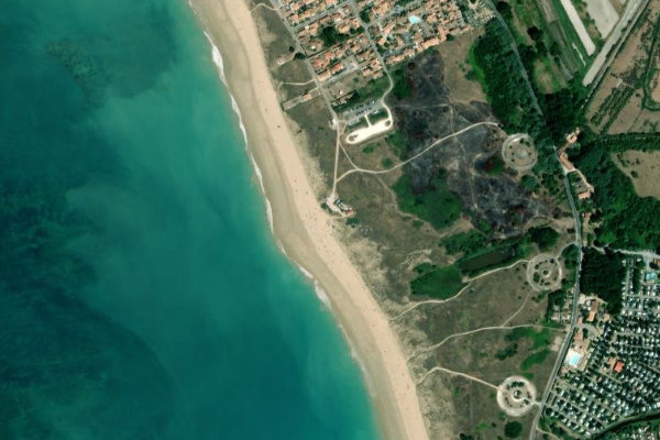 Immagine satellitare dei dintorni di Les Huttes