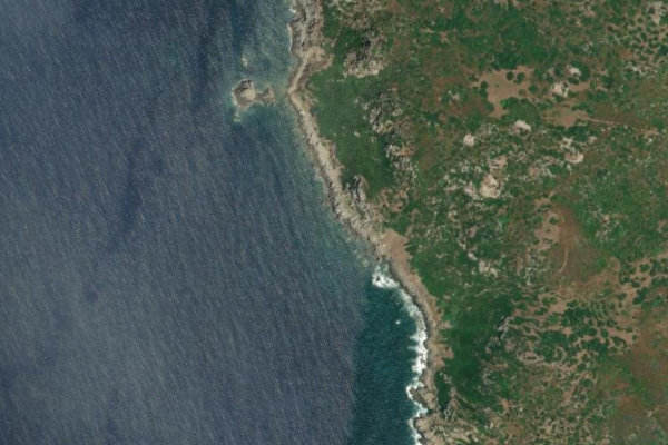 Immagine satellitare dei dintorni di a Paraghjola