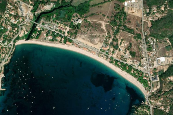 Immagine satellitare dei dintorni di Plage de Sagone