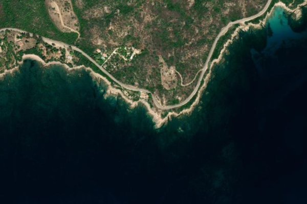 Immagine satellitare dei dintorni di Capu a u Bellu