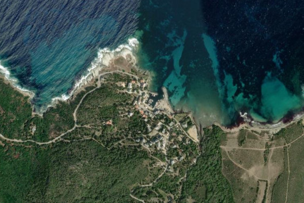 Immagine satellitare dei dintorni di Barcaggio