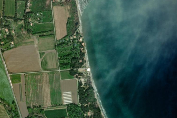 Immagine satellitare dei dintorni di Plage de Pisonaccio