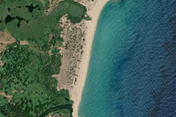 Immagine satellitare dei dintorni di Plage de Lavu Santu