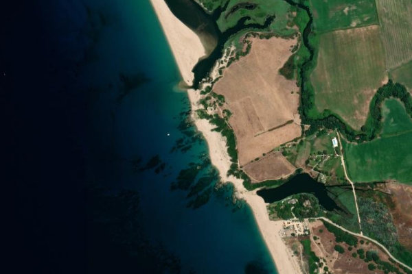 Immagine satellitare dei dintorni di Plage de Capitello