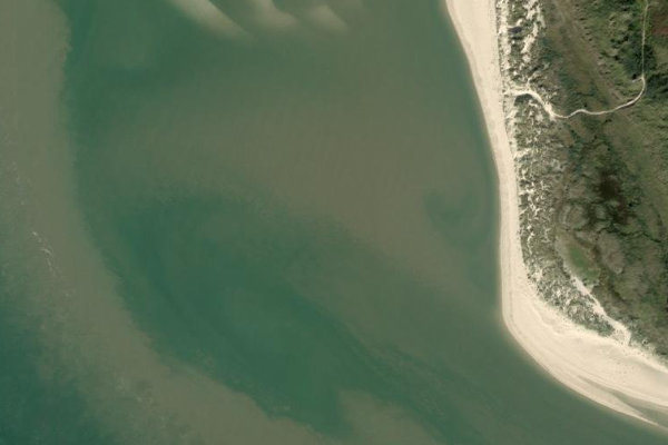 Immagine satellitare dei dintorni di Flinthörndünen