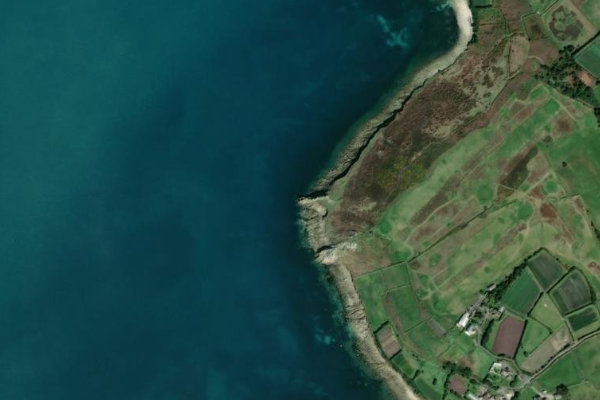 Immagine satellitare dei dintorni di Carn Morval Point