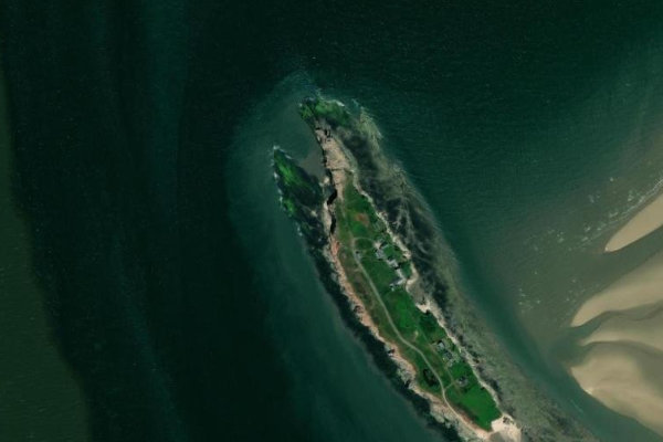 Immagine satellitare dei dintorni di Hilbre Island Lighthouse