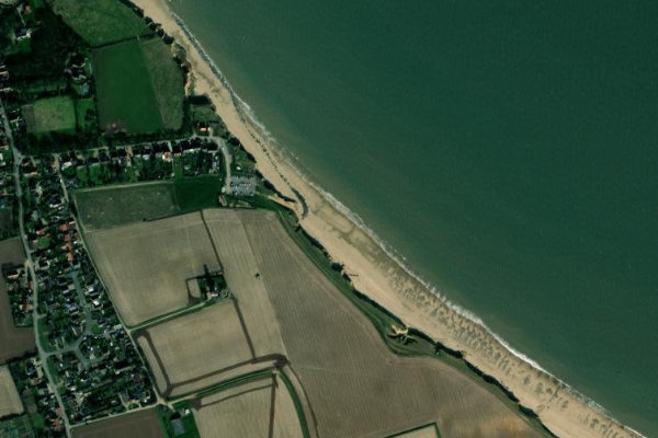 Immagine satellitare dei dintorni di Happisburgh Lighthouse
