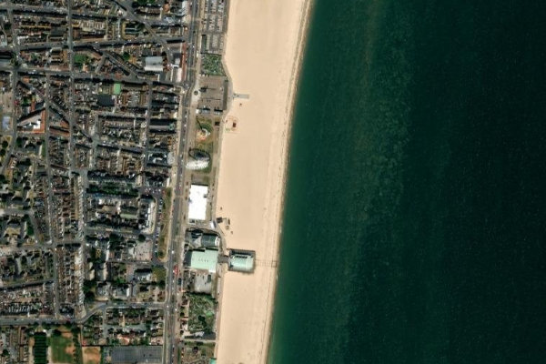 Immagine satellitare dei dintorni di South Beach (Great Yarmouth)