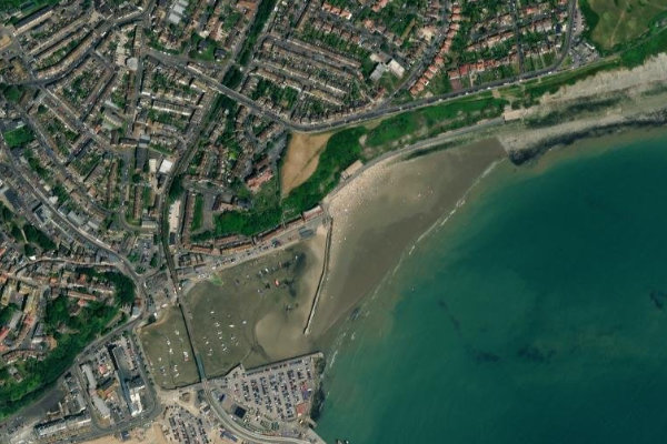 Immagine satellitare dei dintorni di Folkestone Beach