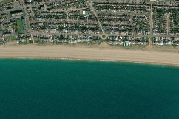 Immagine satellitare dei dintorni di Shoreham Beach