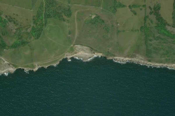 Immagine satellitare dei dintorni di Dancing Ledge