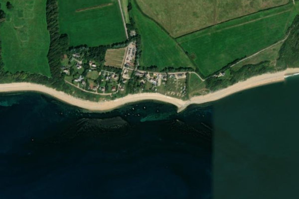 Immagine satellitare dei dintorni di Ringstead Beach