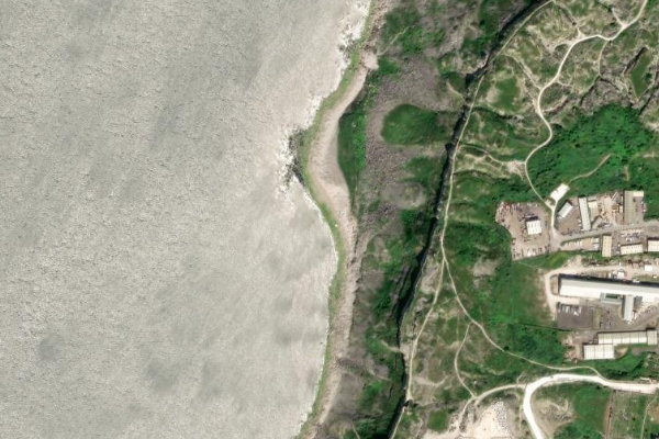 Immagine satellitare dei dintorni di Tar Rocks