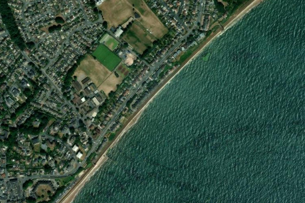 Immagine satellitare dei dintorni di Dawlish Beach