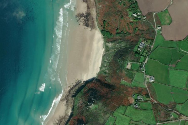 Immagine satellitare dei dintorni di Gwynver