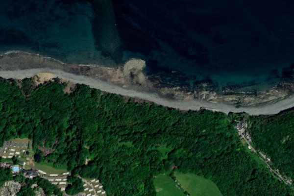 Immagine satellitare dei dintorni di Bucks Mills Beach