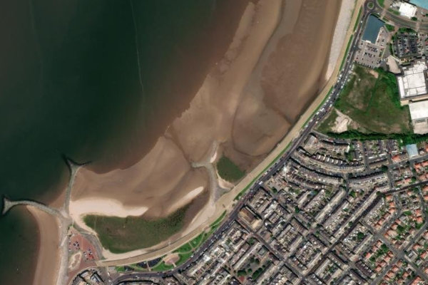 Immagine satellitare dei dintorni di Ring Sands