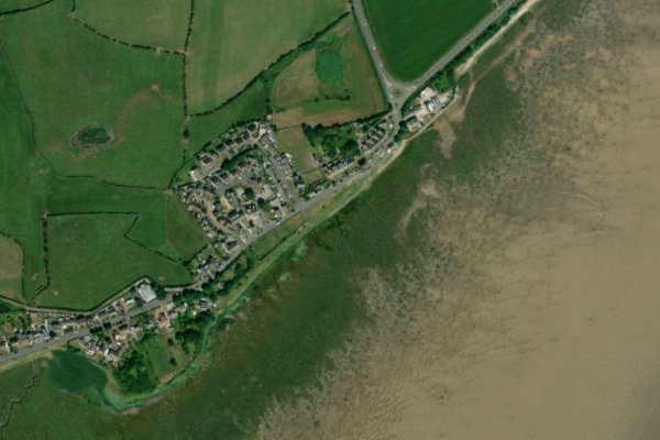 Immagine satellitare dei dintorni di Rampside Lighthouse