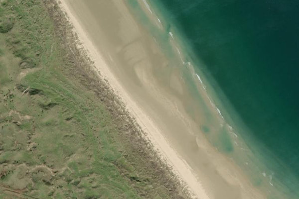 Immagine satellitare dei dintorni di Ross Back Sands