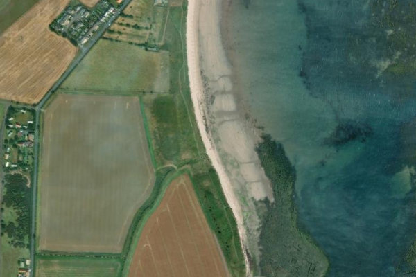 Immagine satellitare dei dintorni di Boulmer Haven